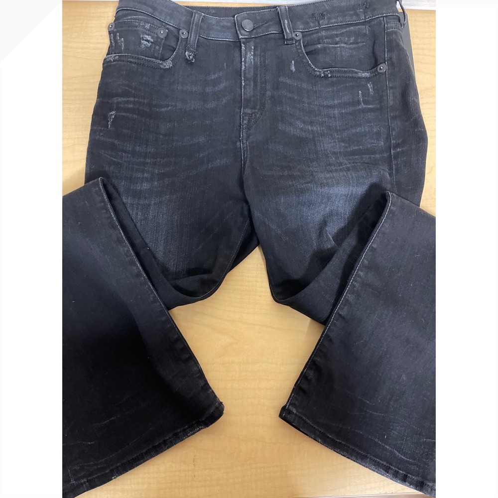 R13 Boy Skinny Distressed Faded Black Denim Jeans Size 29 Made in Italy